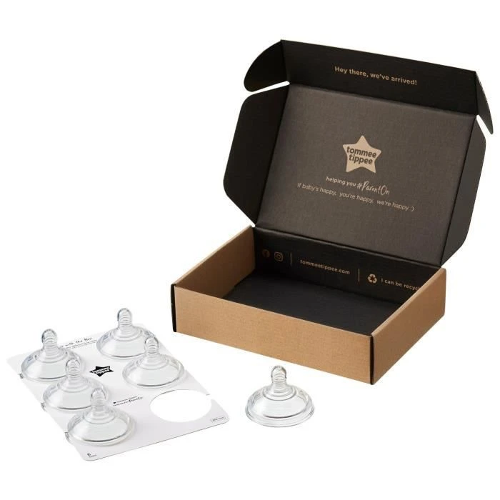 Tommee Tippee - Lot De 6 Tétines De Biberon Anti-Colique Avancé - Débit Moyen - 3 Mois+ 4 Tommee Tippee - Lot De 6 Tétines De Biberon Anti-Colique Avancé - Débit Moyen - 3 Mois+ – Image 2