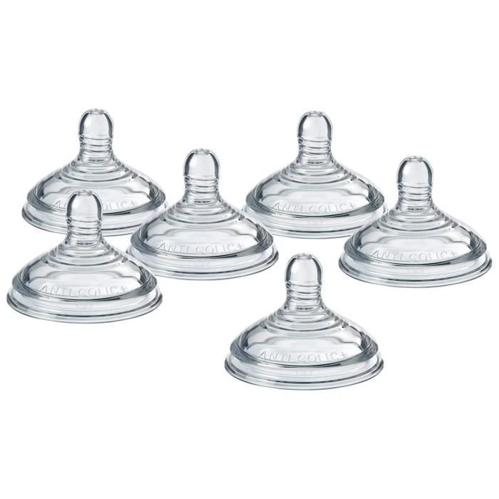 Tommee Tippee - Lot De 6 Tétines De Biberon Anti-Colique Avancé - Débit Moyen - 3 Mois+ 3 Tommee Tippee - Lot De 6 Tétines De Biberon Anti-Colique Avancé - Débit Moyen - 3 Mois+