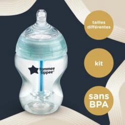 Tommee Tippee Starter Kit Anti-Colique Avancé, Biberons Naissance, Bleu, 150ml Et 260ml -Magasin De Produits Pour Bébés tommee tippee starter kit anti colique avance bib 06a2