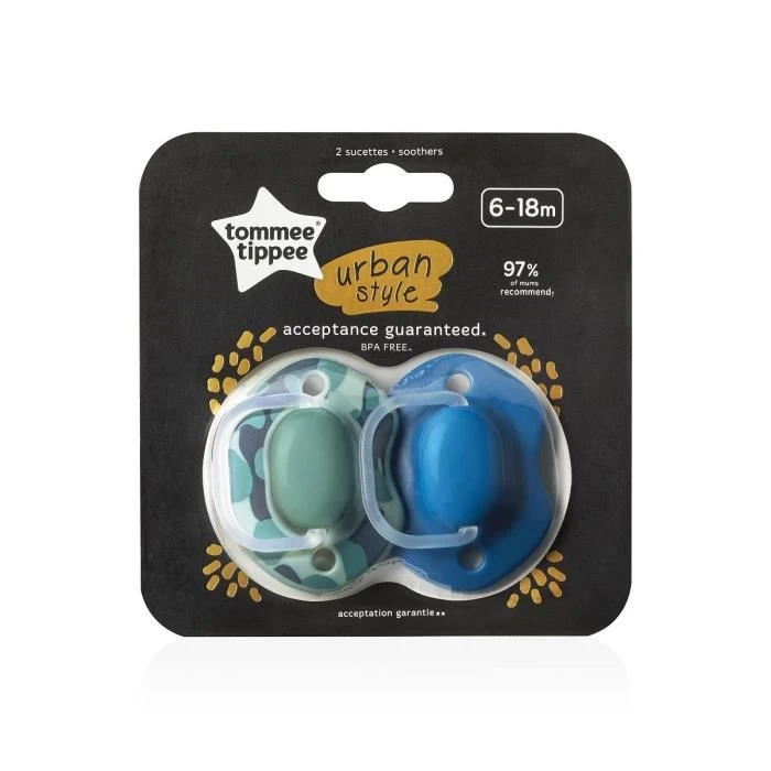 TOMMEE TIPPEE Sucettes 6-18m Urban Style Garçon 4 TOMMEE TIPPEE Sucettes 6-18m Urban Style Garçon – Image 2