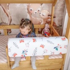 Tour De Lit Bebe Protection Enfant 90 Cm - Complet Respirant Protege-lit Bord En Mousse Renard Coton -Magasin De Produits Pour Bébés tour de lit bebe protection enfant 90 cm complet e533
