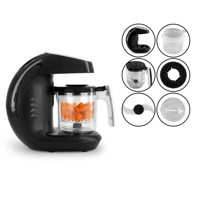 Twistshake 6-en-1 Robot Ménager Pour Bébé - Multifonctions - Cuiseur Vapeur - Mixeur - Chauffe-Biberon - Stérilisateur - Noir 3 Twistshake 6-en-1 Robot Ménager Pour Bébé - Multifonctions - Cuiseur Vapeur - Mixeur - Chauffe-Biberon - Stérilisateur - Noir