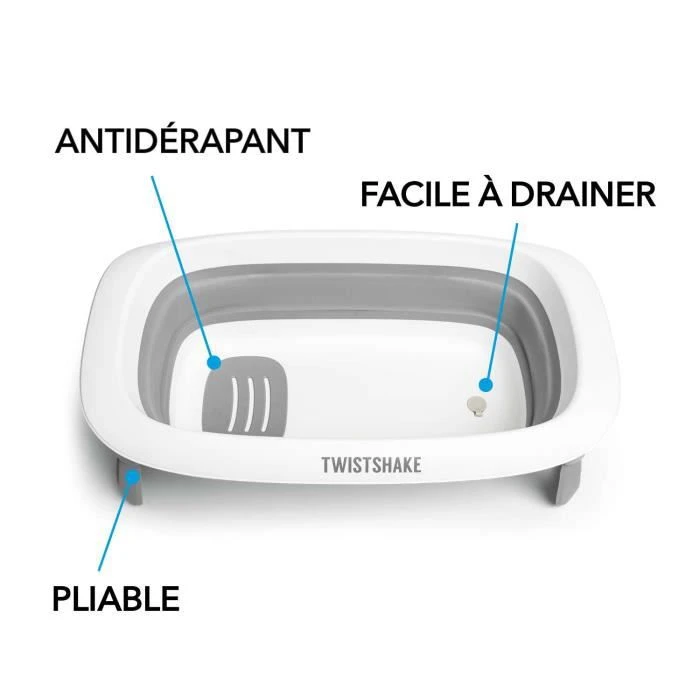 Twistshake Kit De Bain Pour Bébé (Lot De 4) - Baignoire Pliable + Coussin + Gobelet De Rinçage + 8x Pochettes Alimentaires De 220ml 4 Twistshake Kit De Bain Pour Bébé (Lot De 4) - Baignoire Pliable + Coussin + Gobelet De Rinçage + 8x Pochettes Alimentaires De 220ml – Image 2