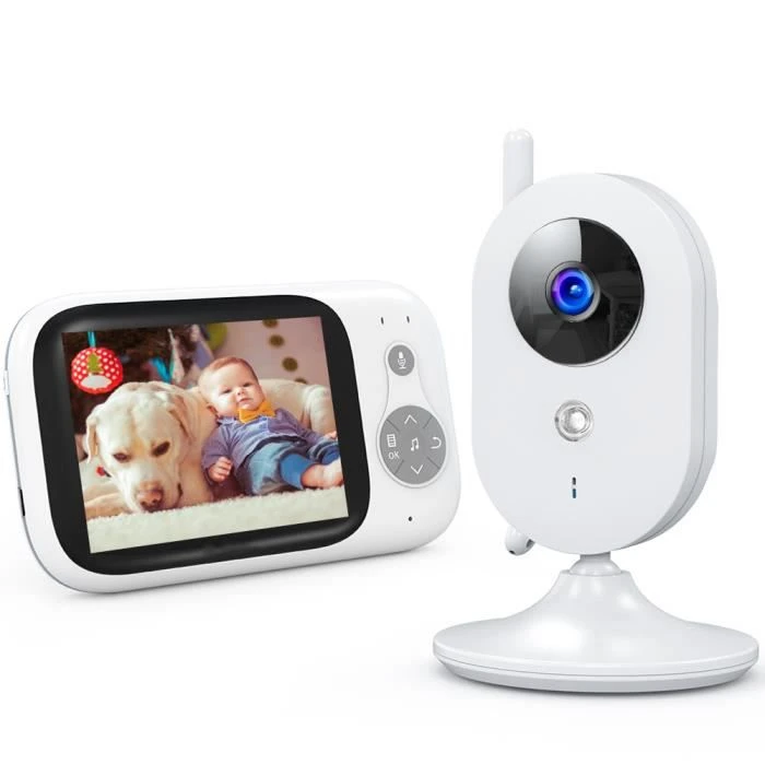 Victure Babyphone Vidéo Caméra Bébé Avec Moniteur Avec Écran 3,2 Pouces Vision Nocturne Interphone Température Ambiante Berceuses 3 Victure Babyphone Vidéo Caméra Bébé Avec Moniteur Avec Écran 3,2 Pouces Vision Nocturne Interphone Température Ambiante Berceuses