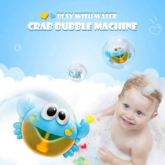 VKTECH Machine à Bulles Crabe Jouet De Bain Baignoire Piscine Pour Enfants (Blue) 4 VKTECH Machine à Bulles Crabe Jouet De Bain Baignoire Piscine Pour Enfants (Blue) – Image 2