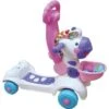 VTECH BABY - Porteur Trottinette - Mon Zèbre Rigolo 3 En 1 - Rose - Parlant Et Musical