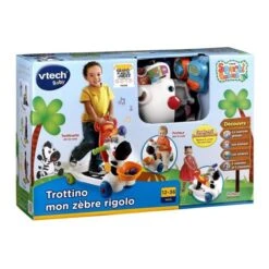VTECH BABY - Porteur Trottinette - Mon Zèbre Rigolo 3 En 1 - Noir & Blanc - Parlant Et Musical -Magasin De Produits Pour Bébés vtech baby porteur trottinette mon zebre rigol 6c30