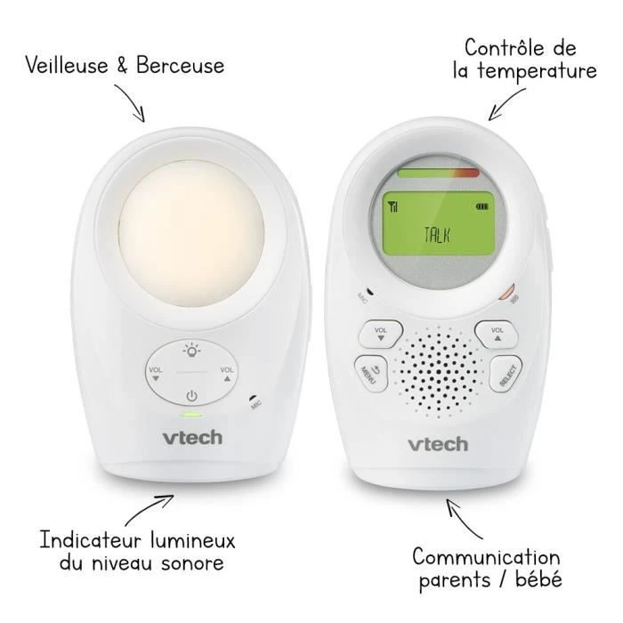 VTECH BABY VTECH - Babyphone Audio Night Light Et Veilleuse - BM1211 4 VTECH BABY VTECH - Babyphone Audio Night Light Et Veilleuse - BM1211 – Image 2