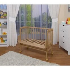 WALDIN Lit Cododo Berceau Tout équipé Pour Bébé,bois Non Traité,16 Modèles Disponibles [Gris étoile/bleu, Nature Non Traitée] -Magasin De Produits Pour Bébés waldin lit cododo berceau tout equipe pour bebe bo 2065
