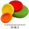 Couvercle Silicone Stretch Alimentaire,4pcs Réutilisable Couvercles Silicone Extensible Conservation Des Fruit,Tasses,sans BPA -Magasin De Produits Pour Bébés wandefol stretchable silicone lid cling film 4 d 5d01
