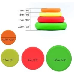 Couvercle Silicone Stretch Alimentaire,4pcs Réutilisable Couvercles Silicone Extensible Conservation Des Fruit,Tasses,sans BPA -Magasin De Produits Pour Bébés wandefol stretchable silicone lid cling film 4 d 7b8f