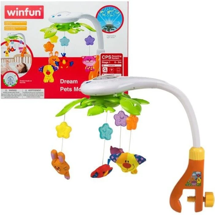 Winfun - Mobile Projecteur Musical Pour Le Berceau Avec Petits Animaux 3 Winfun - Mobile Projecteur Musical Pour Le Berceau Avec Petits Animaux