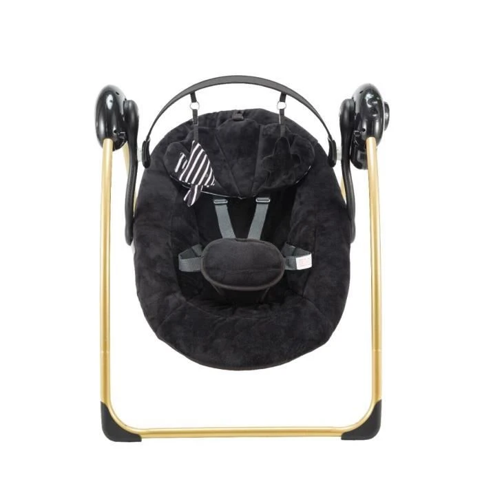 X Adventure Balancelle Portable Compacte électrique Baby Swing Velvet Noir 3 X Adventure Balancelle Portable Compacte électrique Baby Swing Velvet Noir