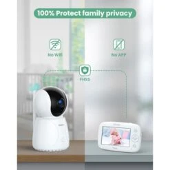 Yoton Babyphone Vidéo Avec Caméra 1080P 360° PTZ, Ecran FHD 4.3" - Vision Nocturne - Transmission Sans Fil - Berceuses Pour Bébé -Magasin De Produits Pour Bébés yoton yb03 babyphone video avec camera 1080p 360de ee9e