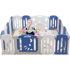 YRHOME 18 Panneaux Parc Grille Rampante Barrière Pliable Grille Rampante