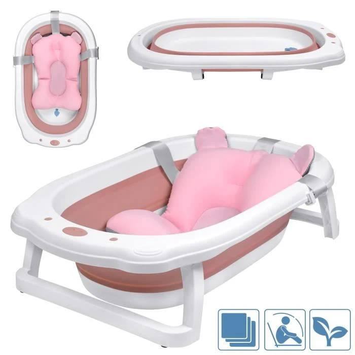 YRHOME Faltbare Babywanne + Kissen Badewanne Anti-Rutsch Bad Faß Sauna Badesitz Wanne 3 YRHOME Faltbare Babywanne + Kissen Badewanne Anti-Rutsch Bad Faß Sauna Badesitz Wanne