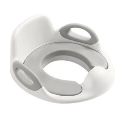 YRHOME Siège De Toilette Pour Enfants PP+PU Antidérapant Pour Enfants Avec Poignée Et Bassin D'éclaboussure Formateur Blanc