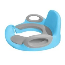 YRHOME Siège De Toilette Pour Enfants PP+PU Antidérapant Pour Enfants Avec Poignée Et Bassin D&apos;éclaboussure Formateur Bleu