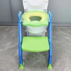 YRHOME Sièges De Toilettes Pour Enfants Avec Escaliers Hauteur De Glissement Des Toilettes Pliables Avec Tapis Pu Glissant Toilettes