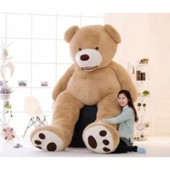 YunNasi Nounours Peluche Géant Doudous 250cm Brun Clair Jouet Doux Cadeau D'Anniversaire -Magasin De Produits Pour Bébés yunnasi nounours peluche geant doudous 250cm brun 5902